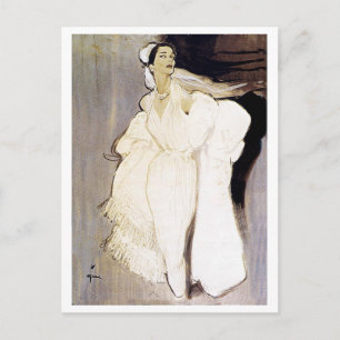 Sie sieht ihren Liebhaber! Elegant, Romanze, Vinta Postkarte