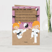 Sie sind A-Maze-ing Ginger Girls Karate Birthday Karte (Rückseite)