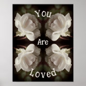 Sie sind Abstrakte Weißrosen Poster (Vorne)