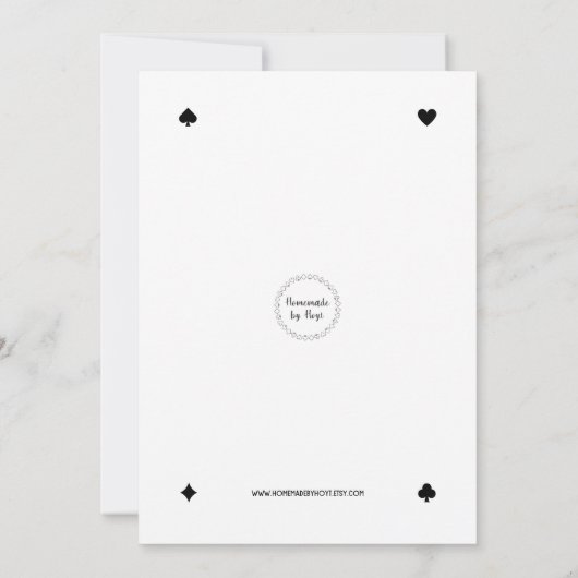 SIE SIND ACES Las Vegas Style Danke Karte (Rückseite)