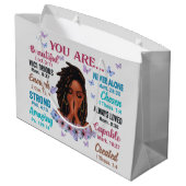 Sie sind afrikanische Melanin Black Woman SIsta Große Geschenktüte (Rückseite Schrägansicht)