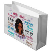 Sie sind afrikanische Melanin Black Woman SIsta Große Geschenktüte (Vorderseite Schrägansicht)