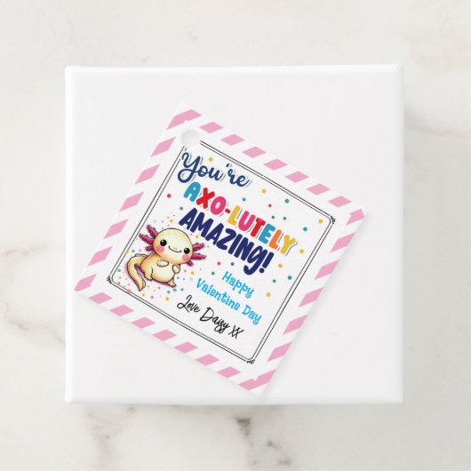 Sie sind akut Phantastisch" Valentine-Geschenkmark Geschenkanhänger (Beispiel)