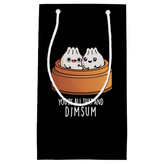 Sie sind alle das und Dimsum Funny Food Pun Dark B Kleine Geschenktüte (Vorderseite)
