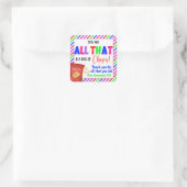 Sie sind alle das und ein Beutel Chips Aufwertung Quadratischer Aufkleber (Tasche)