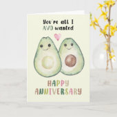 Sie sind alle I Avo gewollt Avocado Anniversary Ca Karte (Gelbe Blume)