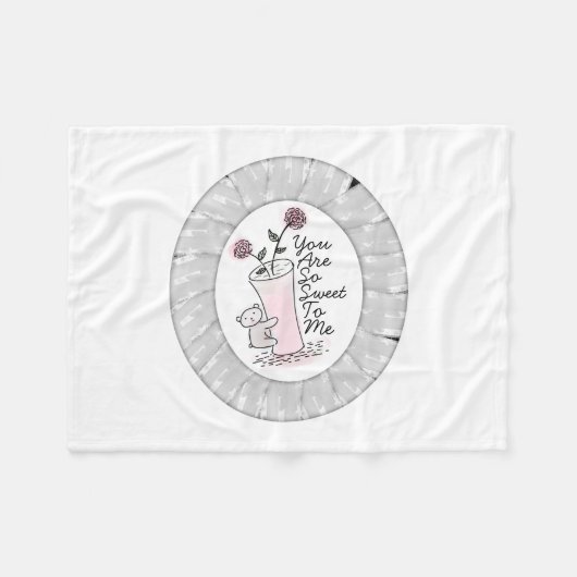 Sie sind also Bonbon zu mir Baby-Bärn-Fleece-Decke Fleecedecke (Vorderseite (Horizontal))