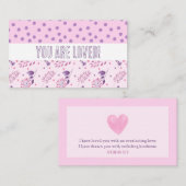 Sie sind am Valentinstag Begleitkarte (Vorne/Hinten)