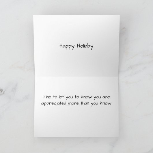 SIE SIND ANGENOMMEN WORTBEZOGENE CHRISTMAS KARTE (Innenseite)