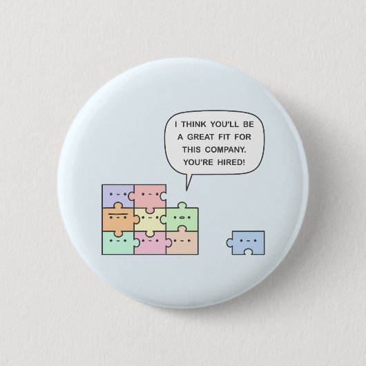 Sie sind angestellt! button (Vorderseite)