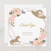 Sie sind auf den Altar! Derby Theme Wedding Dankeskarte (Vorne/Hinten)