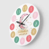 Sie sind auf den Mond und das Hinterbaby geliebt Große Wanduhr (Winkel)