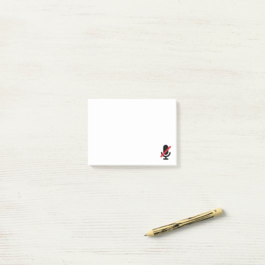 Sie sind auf stumm, Mikrofon klebrig Notiz Post-it (Auf Schreibtisch)