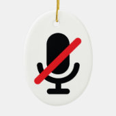 Sie sind auf stumm. Mikrofonverzierung. Keramik Ornament (Vorne)