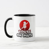 Sie sind auf stummen Funny Black & Red Typografy Z Tasse (Links)