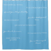 Sie sind aufregend Duschvorhang blau (Vorderseite)