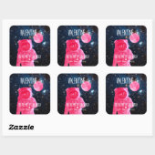 Sie sind aus dieser Welt Valentine Quadratischer Aufkleber (Blatt)