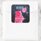Sie sind aus dieser Welt Valentine Quadratischer Aufkleber (Tasche)