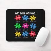 Sie sind Autismus Bewusstsein Puzzle Bible Verses Mousepad (Mit Mouse)