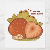 Sie sind Beere, süße Erdbeere Weinetikett (Einzelnes Label)