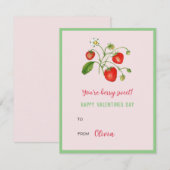 Sie sind Beere Sweet Happy Valentines Day Mini Hin Mitteilungskarte (Vorne/Hinten)