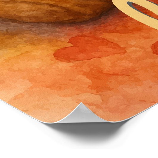 Sie sind begeistert - Teddybären in Wasserfarbe Poster (Ecke)