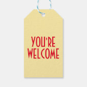 Sie sind Begrüßungsmarken Geschenkanhänger (Rückseite)