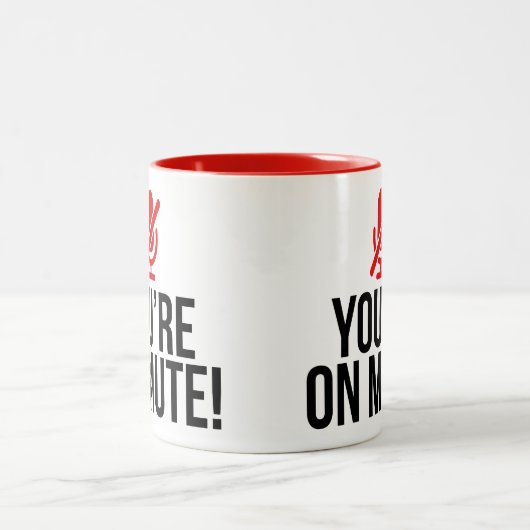 Sie sind bei Mute Funny virtuelles Online-Angebot Zweifarbige Tasse (Mittel)