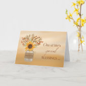 Sie sind beide Segen Erntedank Sonnenblume Karte (Gelbe Blume)