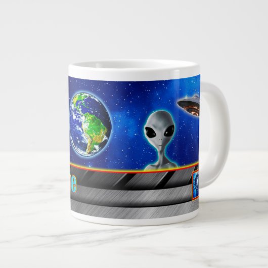 SIE SIND BEREITS HIER - KOMMEN MIT MIR Design-Koll Jumbo-Tasse (Vorderseite Rechts)