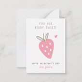 Sie sind Berry Sweet Kids Klasse Valentine's Day Mitteilungskarte (Vorderseite)