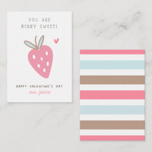 Sie sind Berry Sweet Kids Klasse Valentine's Day Mitteilungskarte
