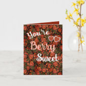 Sie sind Berry Sweet - Strawberry Grußkarte Karte (Gelbe Blume)