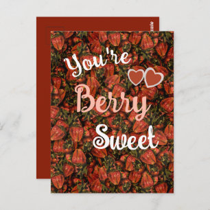 Sie sind Berry Sweet - Strawberry Postcard Postkarte