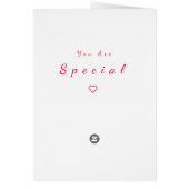 Sie sind besondere Card Romantische Blume Bike (Hinten)