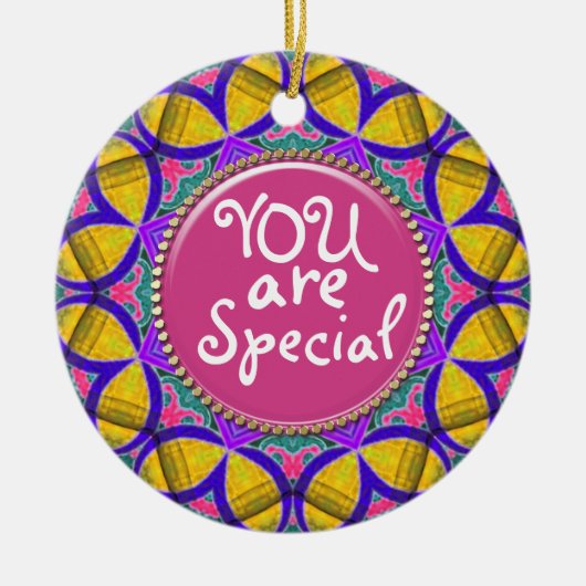 Sie sind besondere Wünsche Keramik Ornament (Vorne)