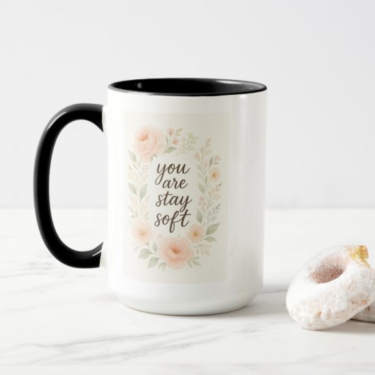 Sie sind, Bleibe Soft - Rosa Tasse mit Gentle Emp (Mit Donut)