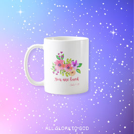 Sie sind Christlich, modern Jude 1:21 floral Kaffeetasse