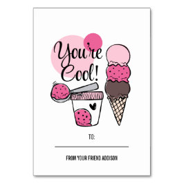 Sie sind Coole Kinder-Klasse Valentine Card Tischnummer