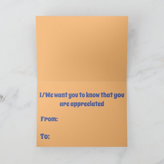 Sie sind dankbar dankeskarte (Innenseite)