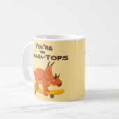 Sie sind das Geschenk des TriceraTops Valentinstag Kaffeetasse (Vorderseite Links)