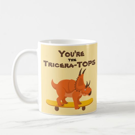 Sie sind das Geschenk des TriceraTops Valentinstag Kaffeetasse (Links)