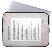 Sie sind das Geschenk - Selbst-Liebe Inspiration G Laptopschutzhülle (Vorderseite)