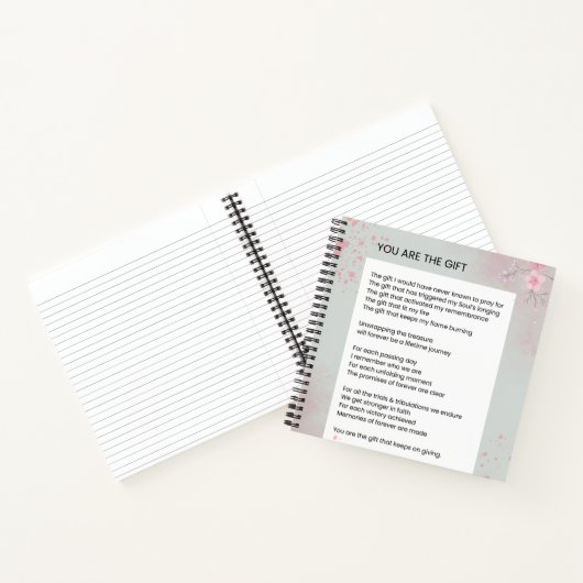 Sie sind das Geschenk - Selbst-Liebe Inspiration G Notizblock (Innenseite)