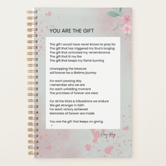 Sie sind das Geschenk - Selbst-Liebe Inspiration G Planer (Vorderseite)