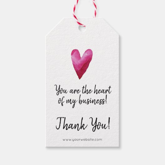 Sie sind das Herz meines Geschäfts Geschenkanhänger (Vorderseite)