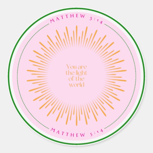Sie sind das Licht der Welt-Aufkleber Runder Aufkleber (Vorderseite)