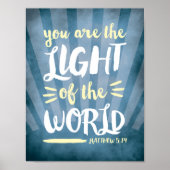Sie sind das Licht der Welt christliche Geschenke Poster (Vorne)
