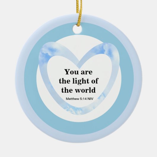 Sie sind das Licht des Blauen Weltalls Keramik Ornament (Vorne)