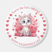Sie sind das "Meow Small Kid's Class Valentine" de Magnet (Vorne)